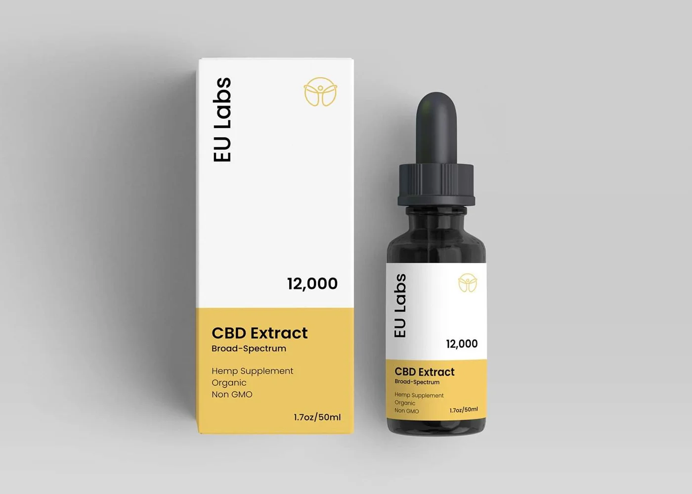 50ml bottle of CBD Oil 12000mg broad-spectrum, THC removed, MCT carrier — CBD Oil Geelong