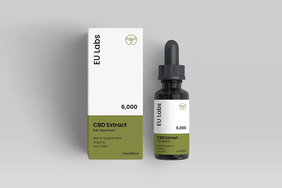 50ml bottle of CBD Oil 6000mg full-spectrum in MCT carrier oil — CBD Oil Geelong
