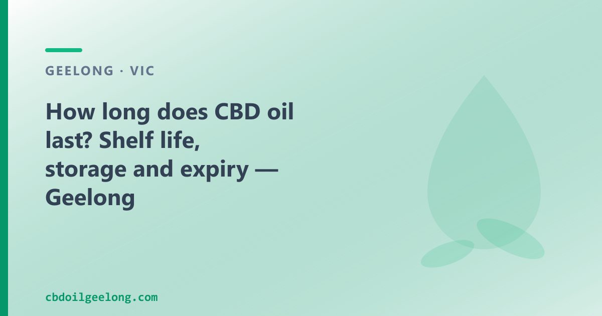 How long does CBD oil last? Shelf life is 12–24 months from manufacture — storage is the main variable.