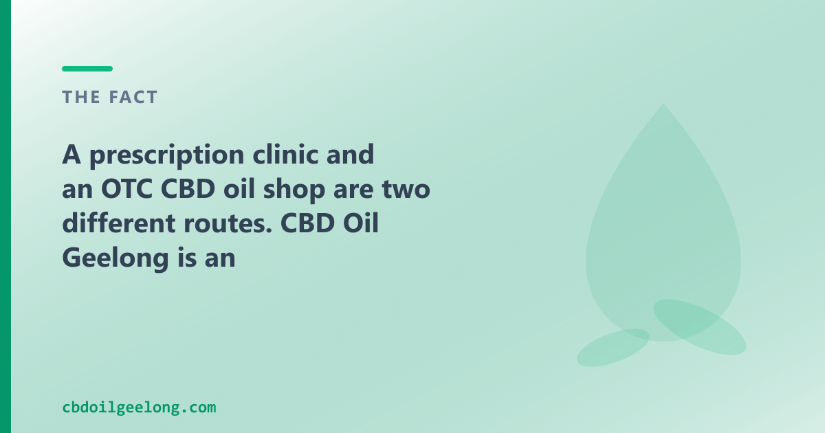 FAQ-led: Polln is the clinic route; CBD Oil Geelong is the OTC shop route in Geelong
